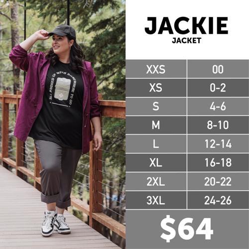 Jackie Size Chart